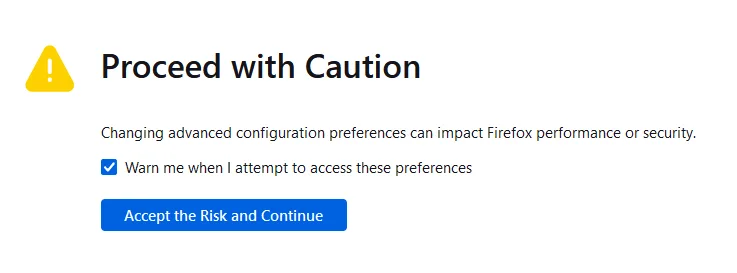 Firefox Configuration