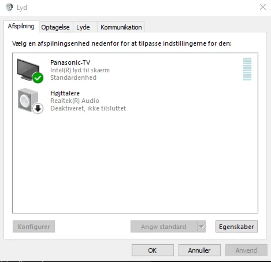 Deactived sound device